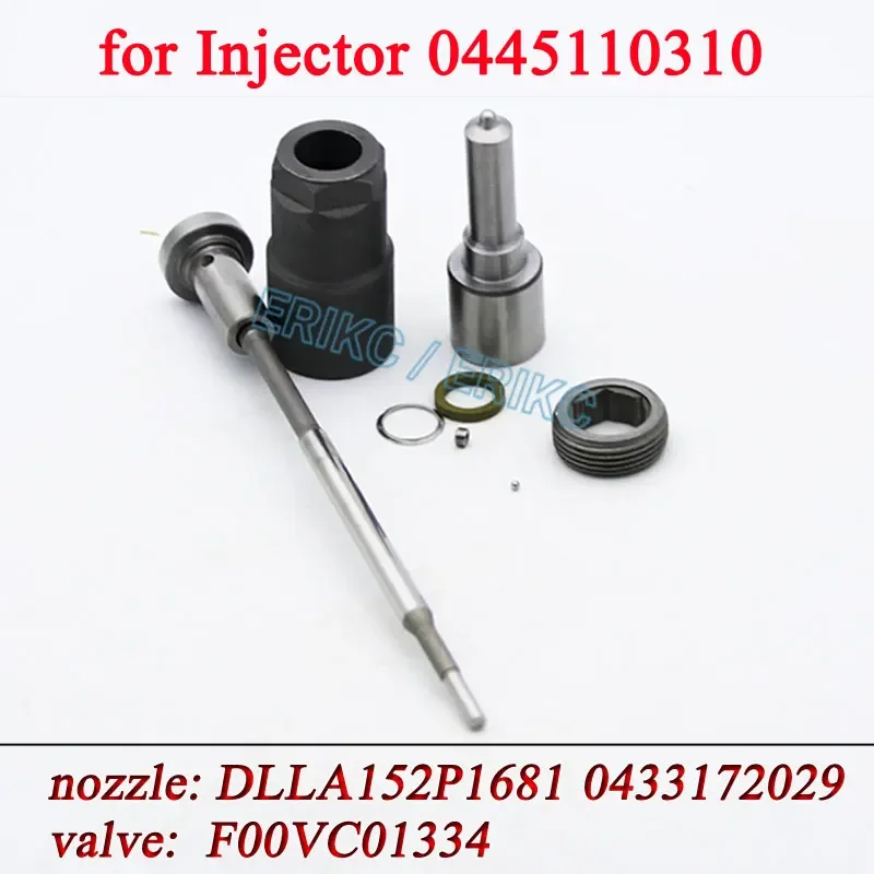 0445110310 Fuel Injector Kit Nozzle DLLA152P1681 0433172029 Diesel Valve F00VC01334 for MAHINDRA 0305BM0071N 0445 110 310