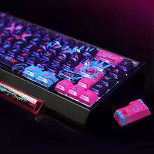 대포 소녀 기계식 키보드 키 캡 체리 프로필 측면 새겨진 반투명 Pbt 애니메이션 키 캡 60/68/75 호환 - AliExpress 