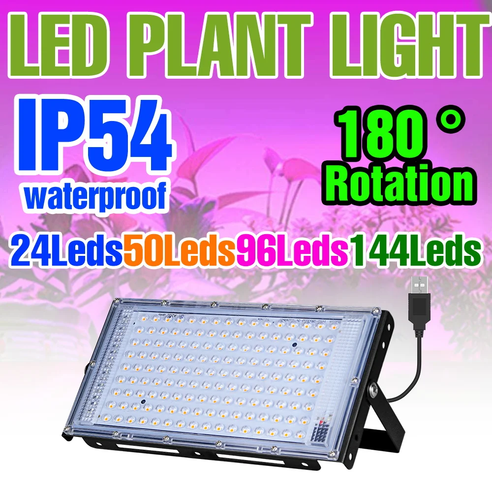 

5V Full Spectrum LED Grow Light USB Indoor Plant Fill Lamp Greenhouse Tent Vegs Hydroponics Fruit Succulent Cultivation Lighting