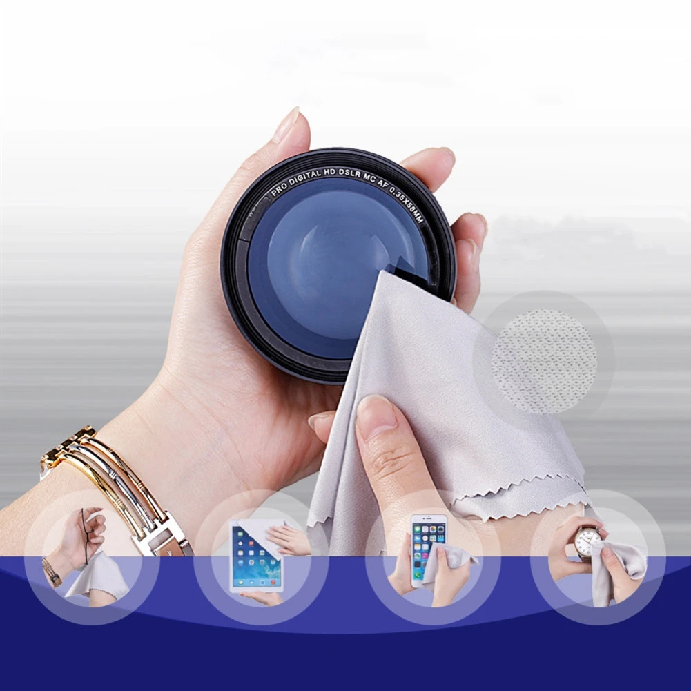 10Pcs Soft Chamois Glasses Cleaner Eyeglasses Microfiber Clean Cloth for Lens Phone Screen Cleaning Wipes Tools