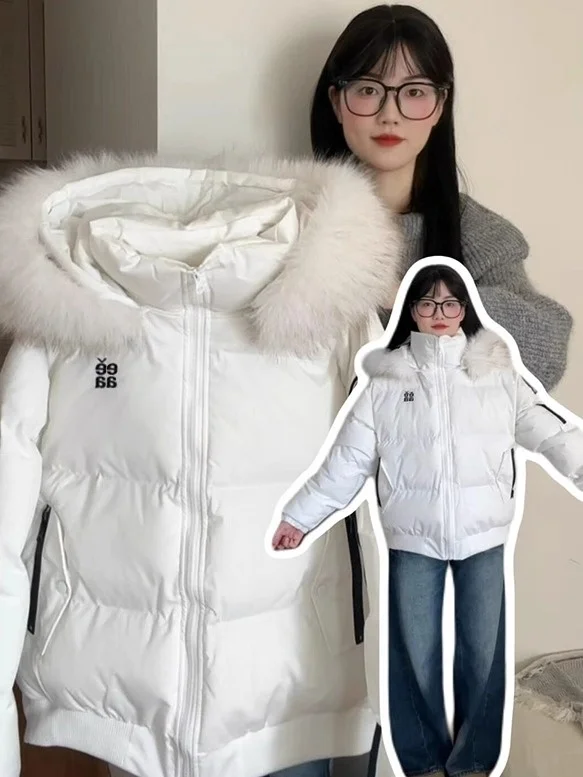 

Американское утепленное хлопковое пальто в стиле High Street для женщин: осенне-зимнее, свободное, модное, универсальное, теплое, с защитой от старения