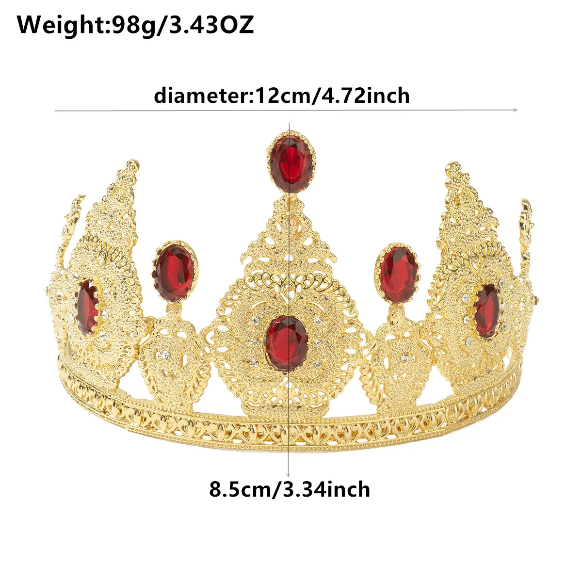 Gioielli con corona nuziale in stile arabo, realizzati a mano con intarsi di strass di cristallo, regalo di accessori per la testa di abito da sposa di lusso