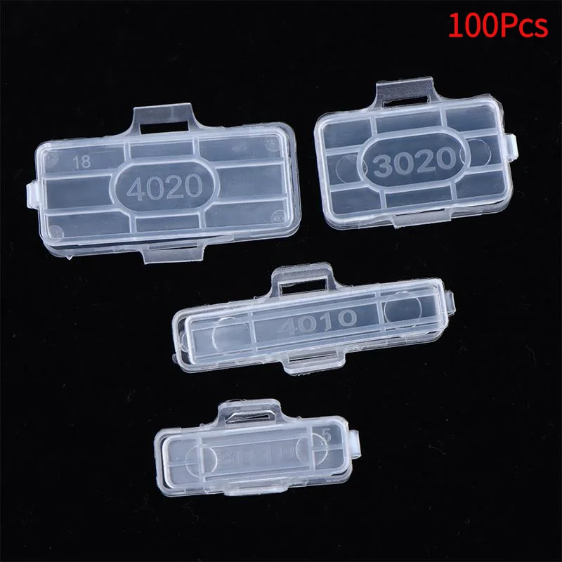 100Pcs Cable Label Tag Box Transparent Plastic Cable Tie Marker Wire Sign Name Holder Display Identification Seal Case.