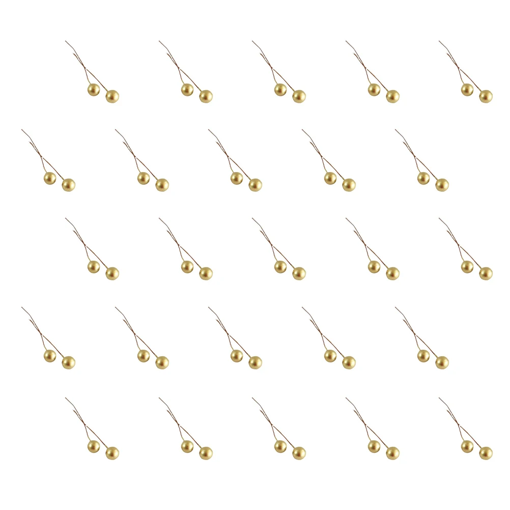 

200Pcs Simulated Red Berries Christmas Artificial Decor Festive Atmosphere Enhancer Photography Props Photo Scene Setting Party