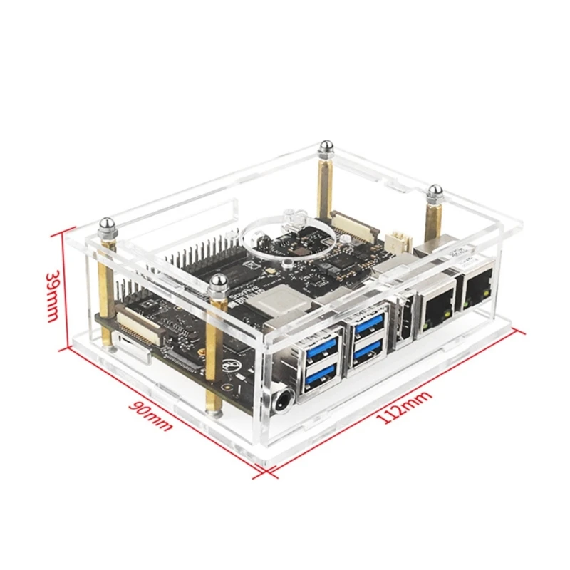 Visionfive 2 RISC-V Placa Acrílica Caixa Proteção Transparente StarFive