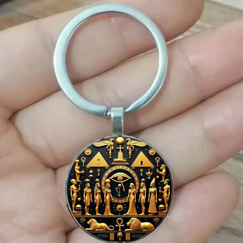 سلسلة المفاتيح ذات الأنماط الثقافية المصرية القديمة مناسبة كمنزل لعشاق التاريخ المصري القديم والزراعة #1