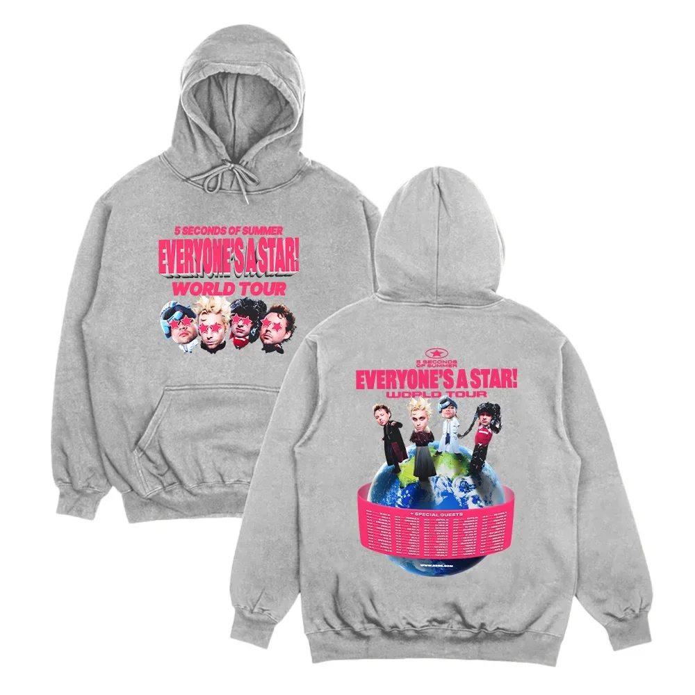 5 ثواني من جولة العالم الصيفي 2026 هوديس 5SOS EVERYONE'S A STAR! البلوز الرجال/النساء Harajuku الملابس الشتوية البلوز فضفاض #1