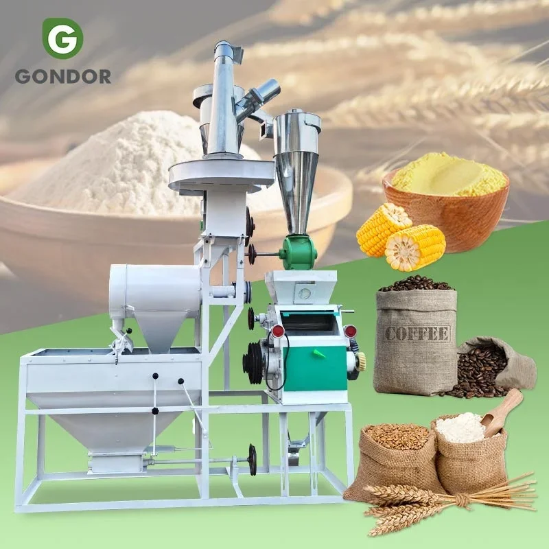 

10 Tpd Nuts Commercial Cassava Wheat Maize Corn Flour Mill Process Grinder Miller Milling Machine for Siberian Semolina