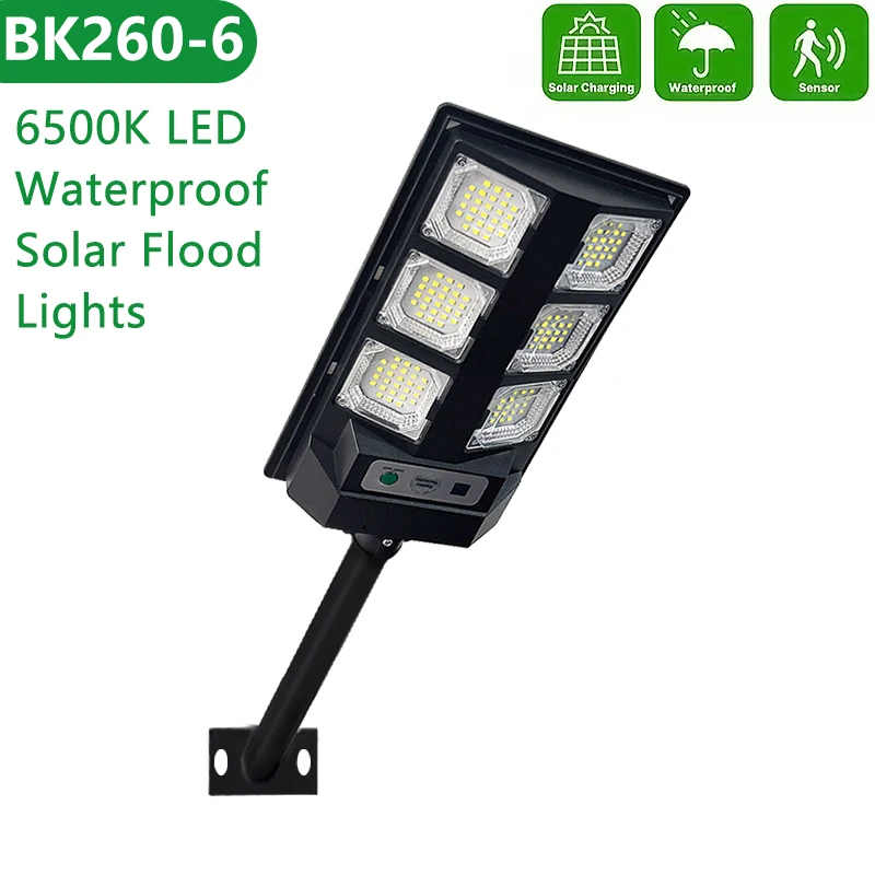 

1Pc 6-Hole Solar Street Light, 6500K Solar Light Outdoor Dusk to Dawn, Outdoor Solar Safety Light with Motion Sensor and Remote Control, Suitable for Courtyard, Garage, Road, Outdoor Garden Lighting, Suitable for Small Diameter, Courtyard, Terrace