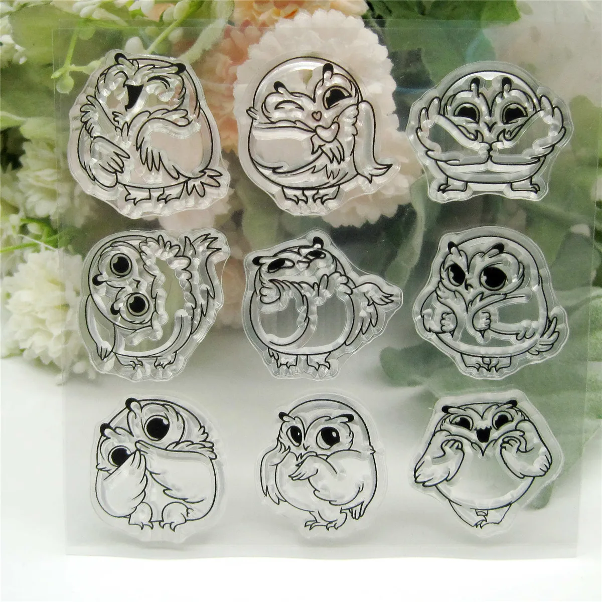 CustomOwl Transparent Silicone Rubber Stamp And Die Sheet Cling Scrapbooking DIY Cute Pattern Photo Album