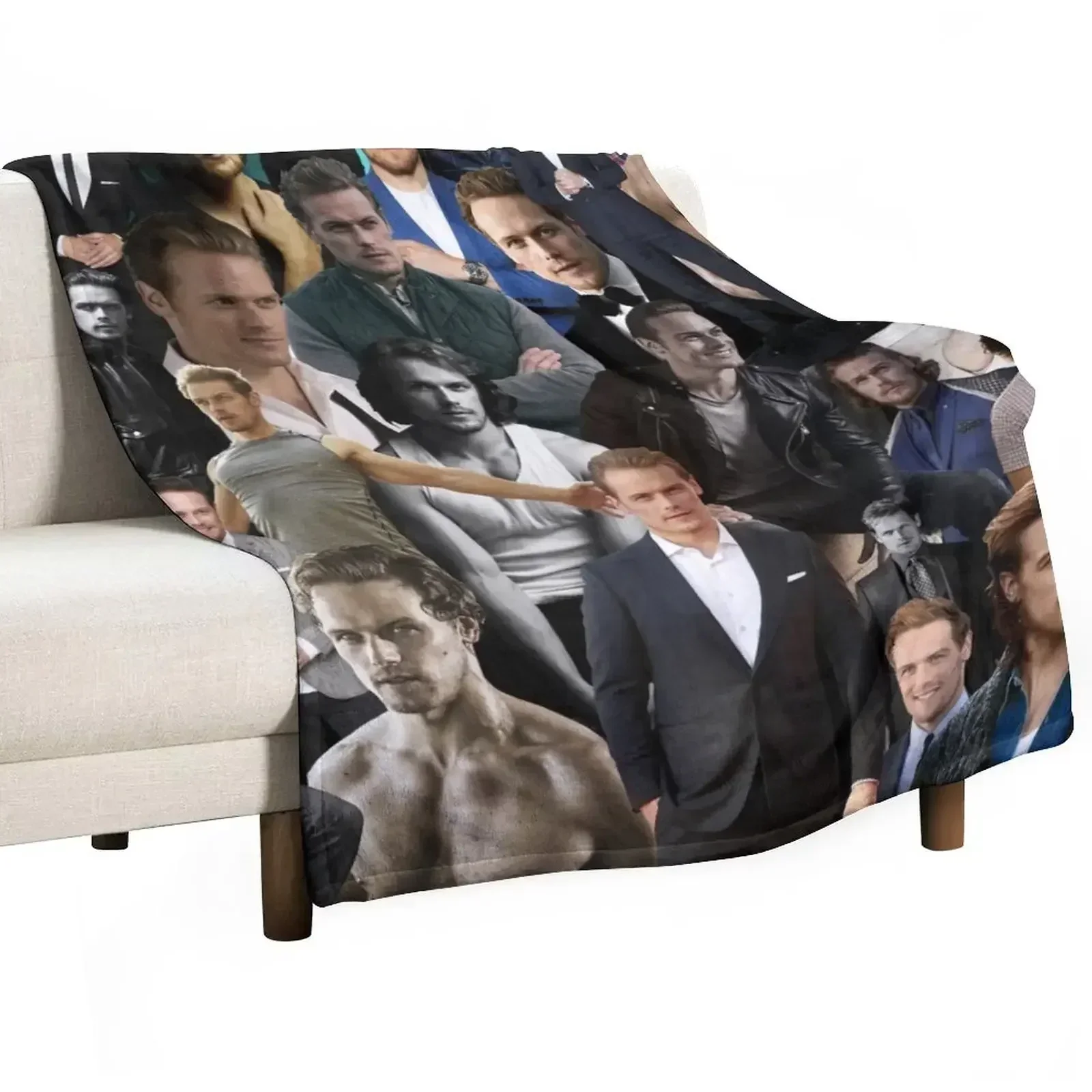 

Sam Heughan Throw Blanket anime Giant Sofa wednesday Blankets