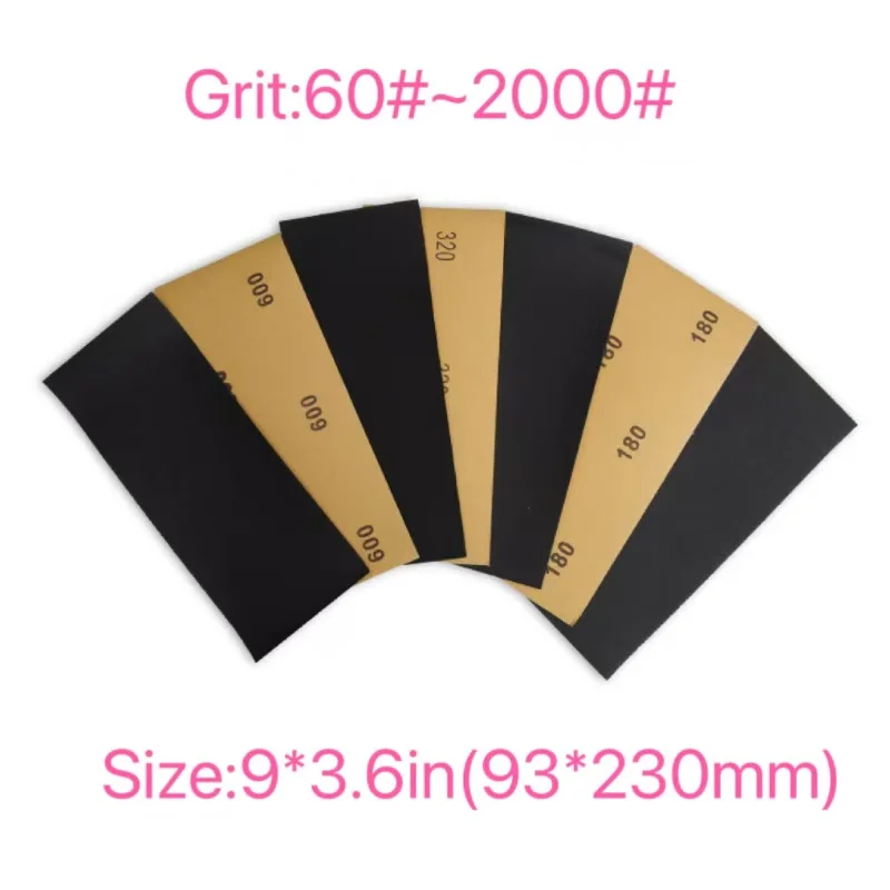 60-2000 Grit Wet Dry Waterproof Sandpaper Set, Multi-purpose Sand Paper for Car Wood Metal DIY Polishing