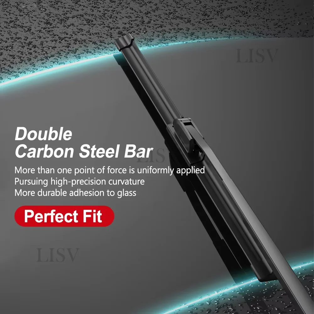 Front Rear Wiper For KIA Rio MK4 2017-2023 Wiper Blades Brushes Cutter Accessories J Hook 2017 2018 2019 2020 2021 2022 2023 - view 2