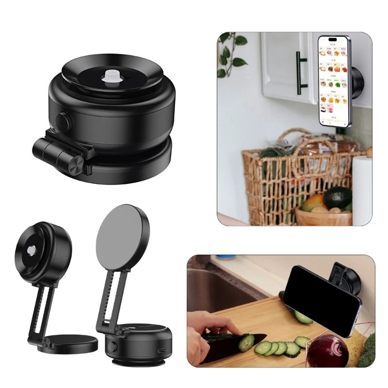 Car Mount Bracket Rack with Electric Vacuum Grip Nonslip Adjustable Dashboard Stand for 4.7" Phone Navigation Travel Use