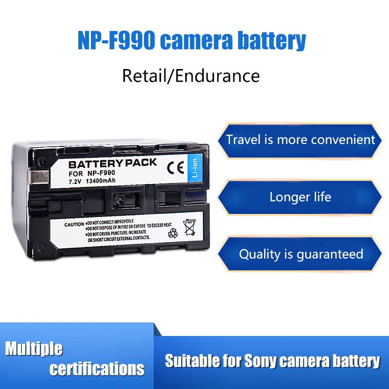 np-f990 battery is suitable for Sony digital camera battery type-c fast charge fill light full decoding battery