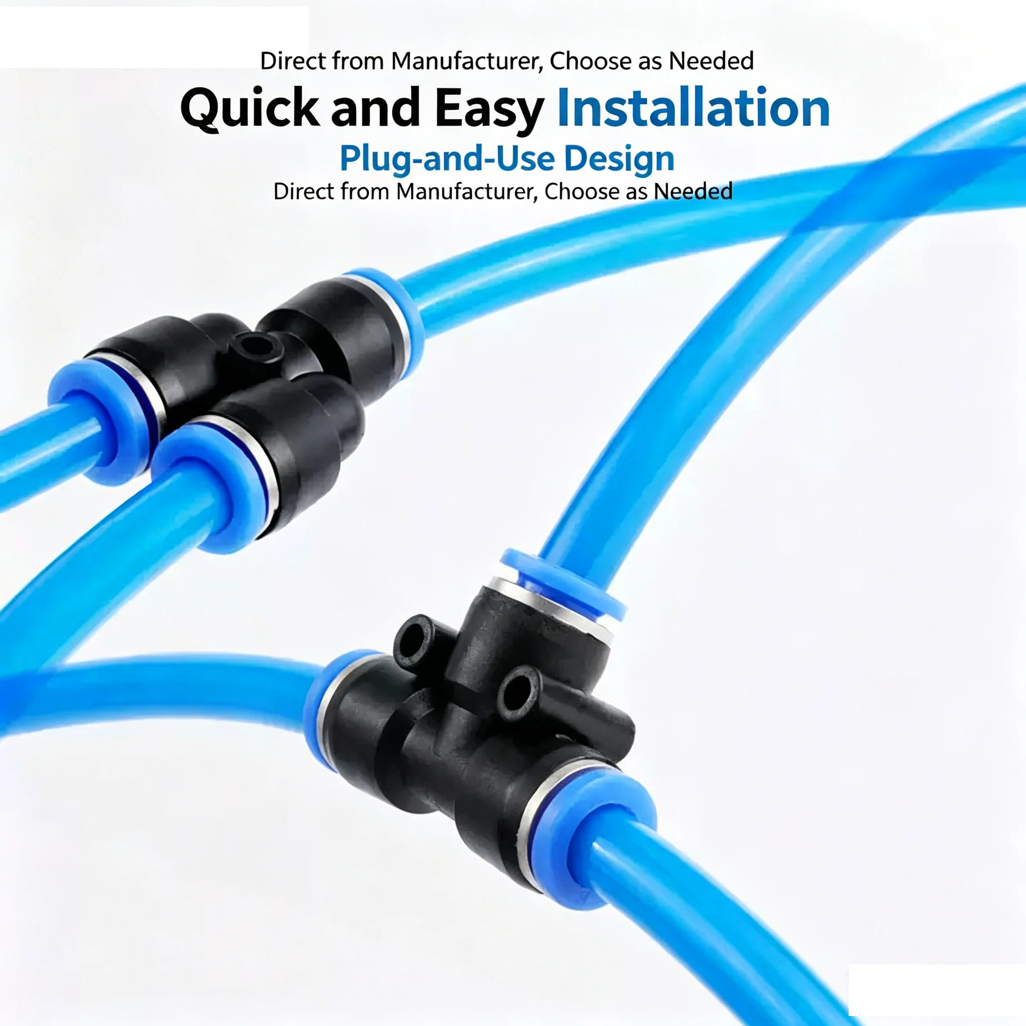 20/50 PCS Pneumatic Quick Release Fitting Set OD 4-12mm Push-In Air Hose Pipe Connectors for Industrial Use - PY PZA PM PU PV P