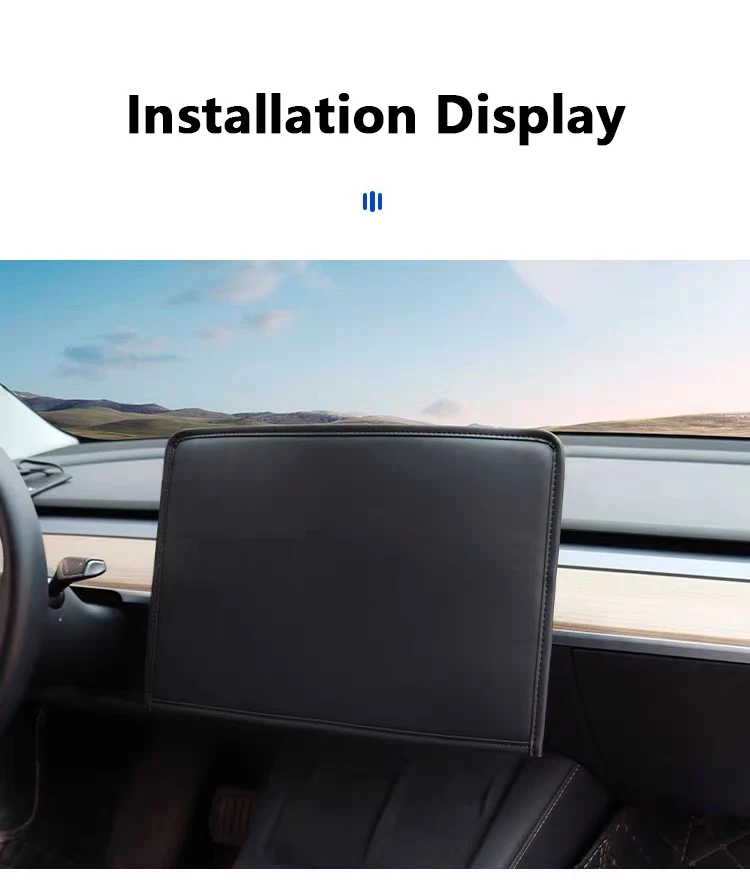 16-Zoll Mittelkonsolen-Bildschirmschutzabdeckung für Tesla Model 3 / Y / YL 2026 Anti-UV Sonnenschutz Navigationsdisplay Staubschutz – Detail 12