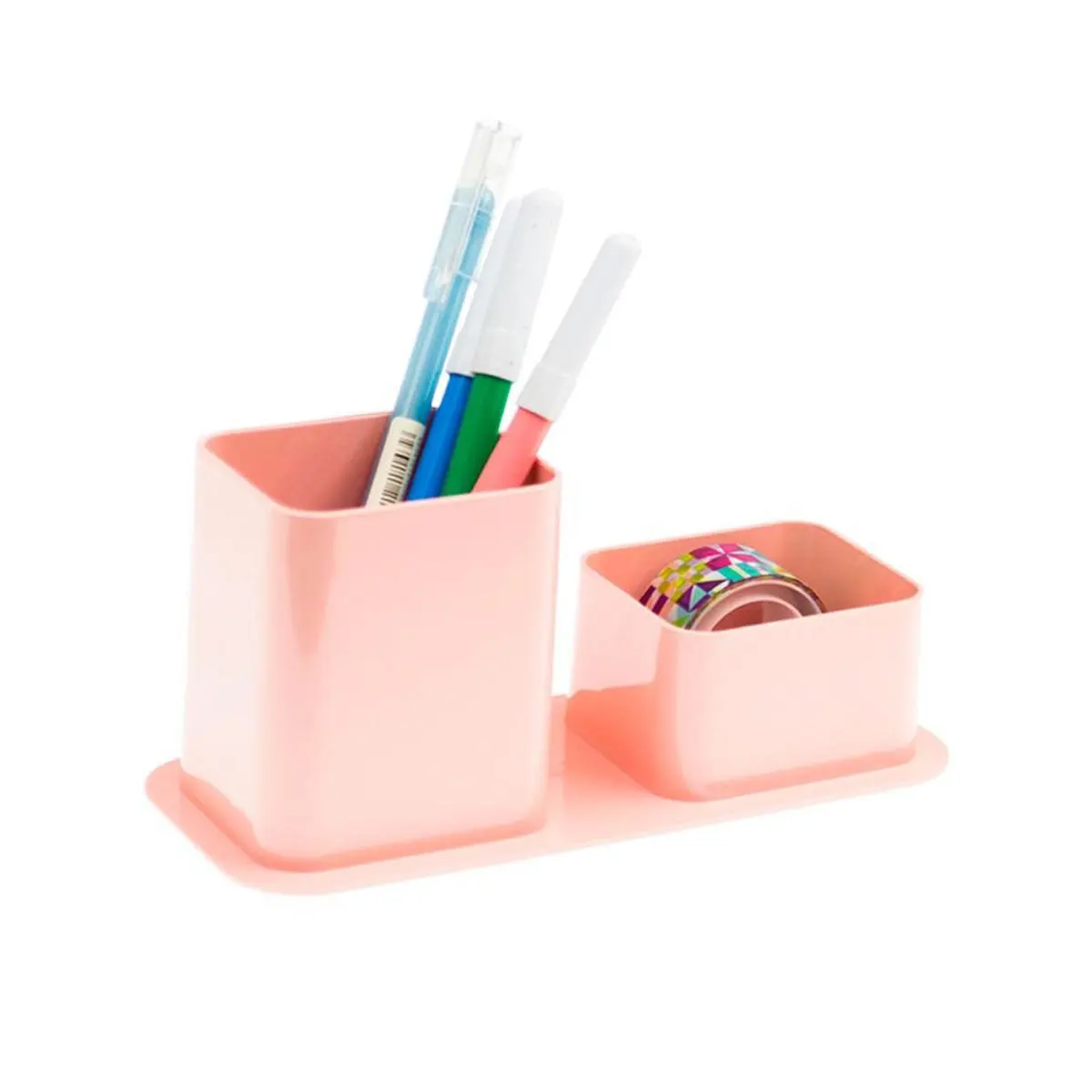 Pens Holder Double Pink Organizer