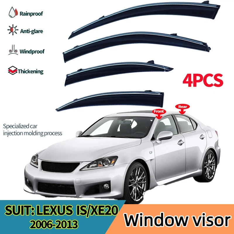 

for Lexus IS XE20 2006-2013 Window visors,Side Window Deflector Weathershield Sun Rain Guard