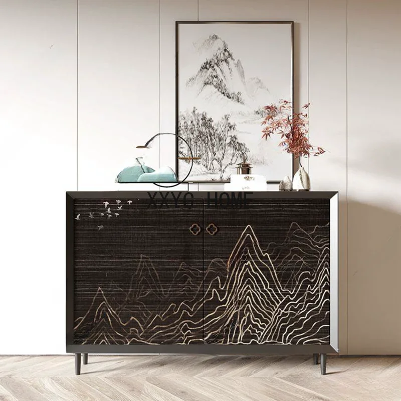 Retro Style Sideboard Cabinet Living Room Wall Integrated Locker