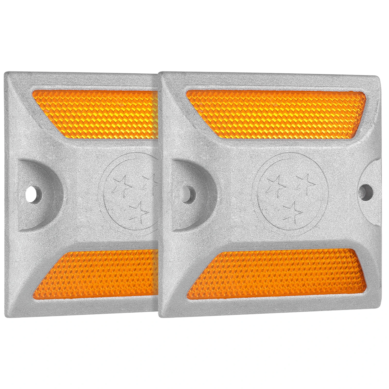 

2Pcs Reflective Driveway Markers Heavy Duty Road Studs for Pavement Lane Separation All Weather Use Road Markers
