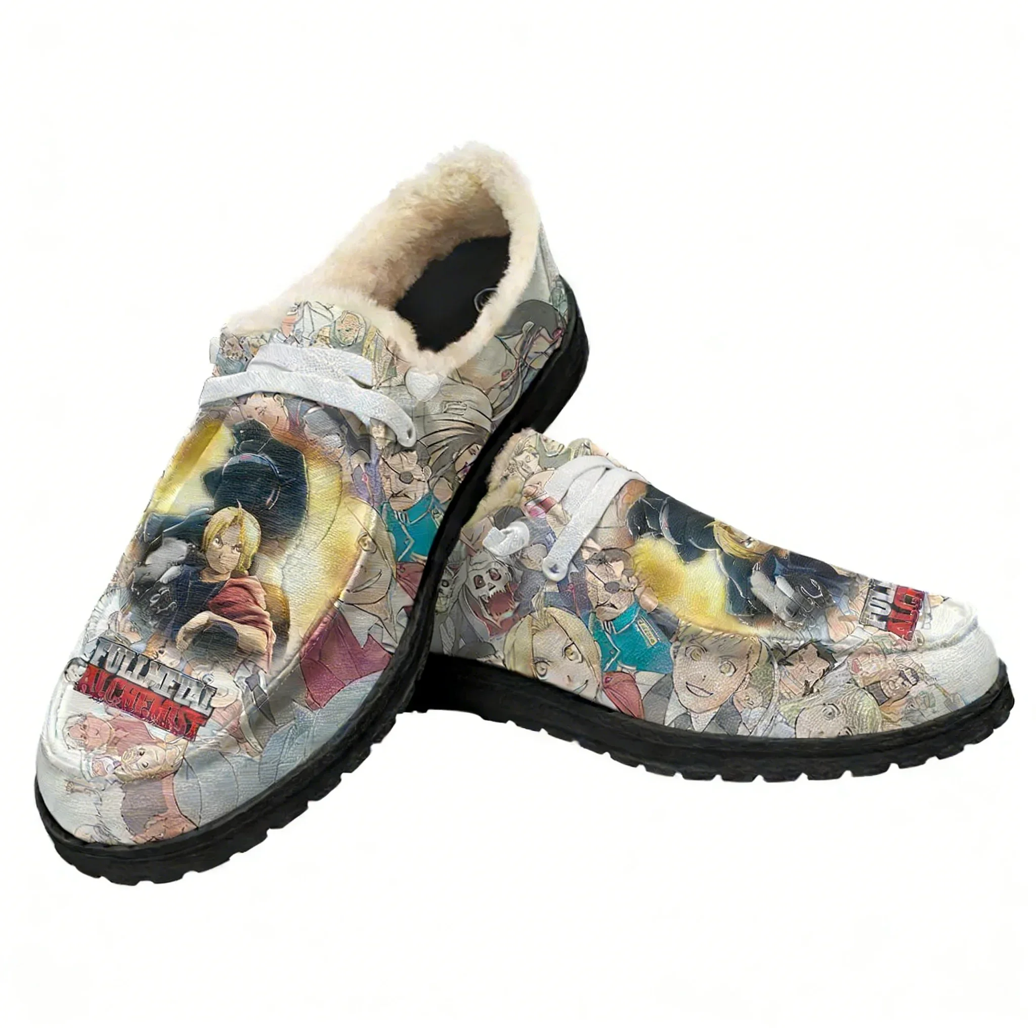 

Туфли на плоской подошве Fullmetal Alchemist Velvet, мужская и женская теплая повседневная обувь, легкая обувь для дома и улицы, модная обувь с принтом, индивидуальная обувь для пар