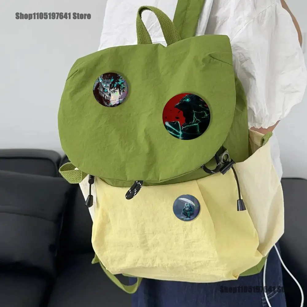 Anime K-Kaiju N-No 8 Badges Button Round Creative Pin Brooch Badge Bag Decor Fans Collect Friends Gifts