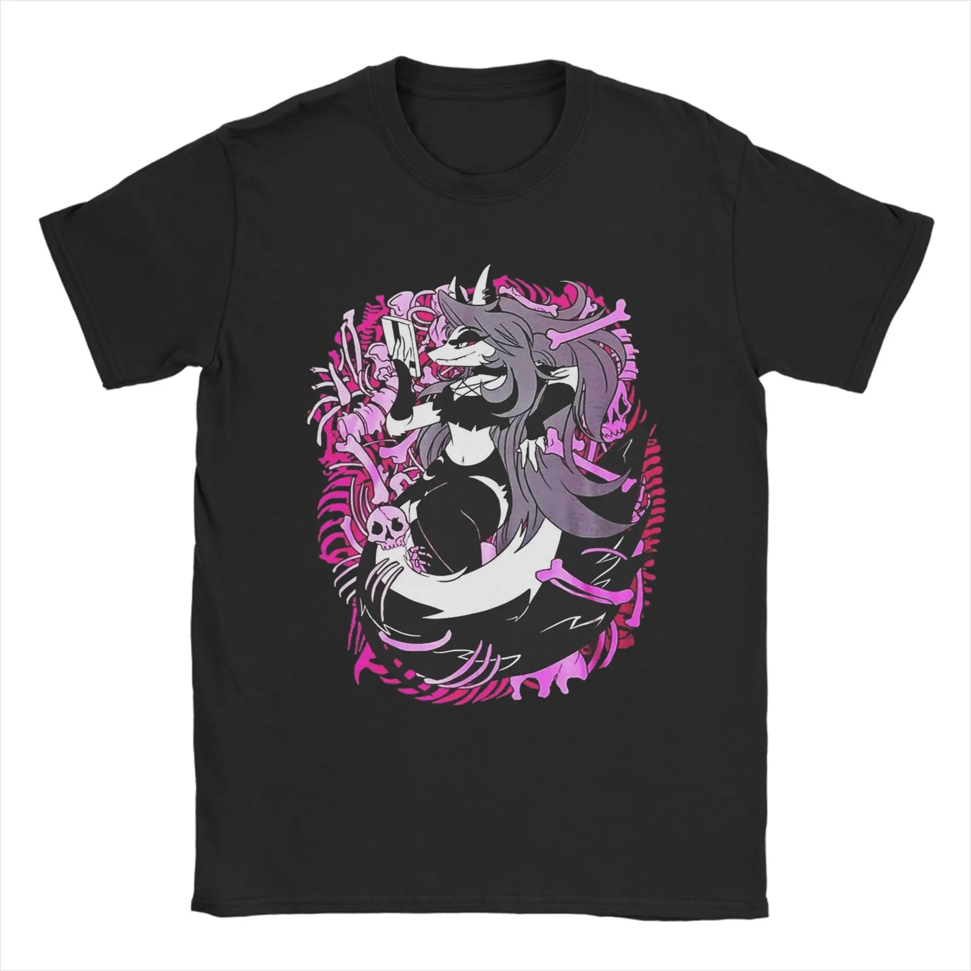 

Helluvas Bosses Loona Cartoon Men T Shirts Funny Tee Shirt Short Sleeve Crew Neck T-Shirts Pure Cotton Printing Tops