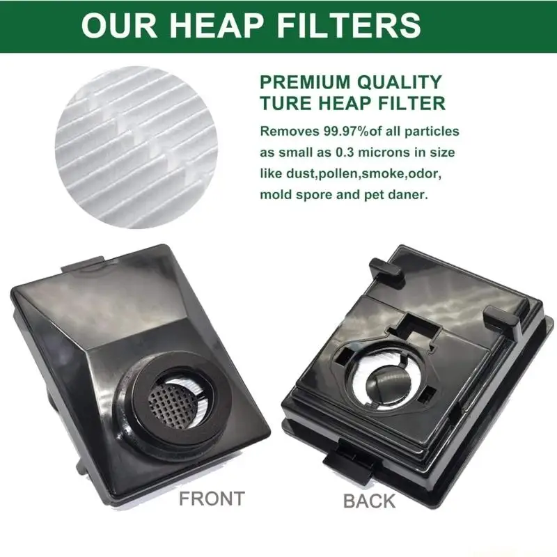 D0AB Routine Upkeep Vacuum Filter Pair with Black Housing for Use