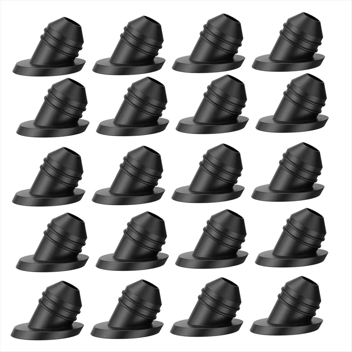 HITL 100PCS 30 Degree Cable Railing Rubber Grommets for 1/8in 5/32in 3/16in Cables Metal Cable Railing Posts, Sleeves Grommet