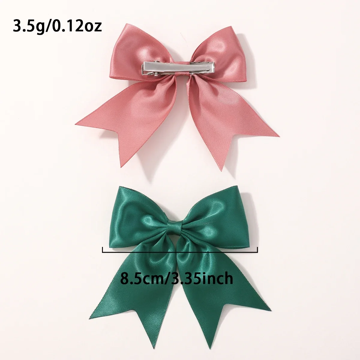 6 pçs/set arco de natal grampo de cabelo para meninas do bebê cor sólida fita bowknots grampos de cabelo moda crianças headwear acessórios para o cabelo