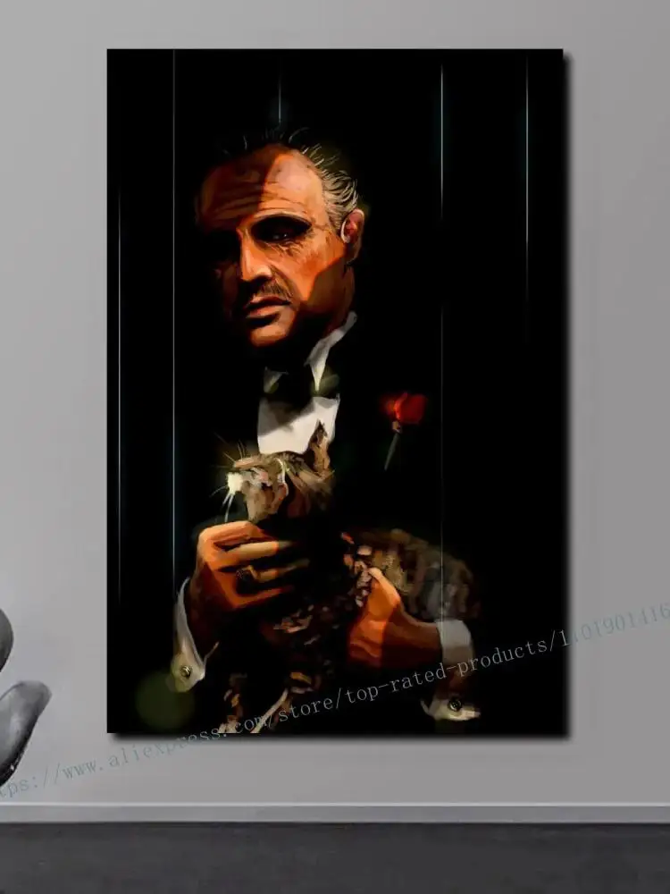 Classic Movie The Godfather Poster Canvas Prints for Bedroom Large Wall Art Picture Perfect for Home and Office Decor