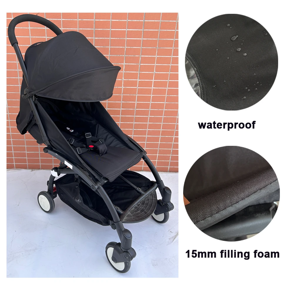 Stroller Accessories 6+ Clothe Replacement Kit Compatible with YOYO2 Waterproof Fabric - Stroller Canopy, Seat Cushion & Base