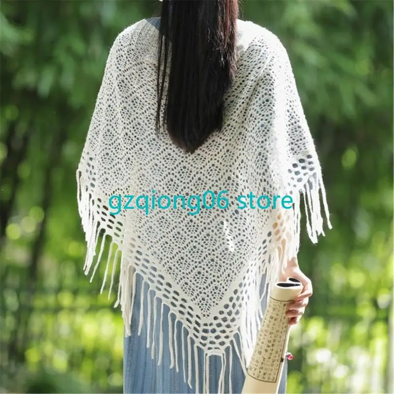 K3NF Bohemian Styles Crochet Shaw