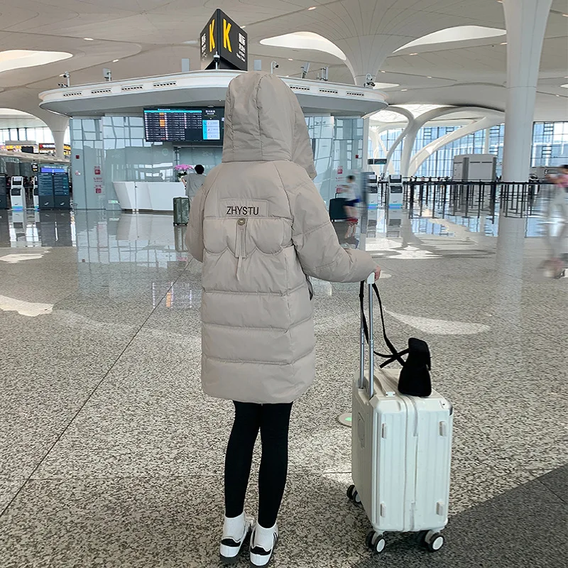 Winter Women Clothing Warm Long Parka Thick Puffer Jacket Zipper Black Cotton-padded Coats Windproof Jackets New 2026 5
