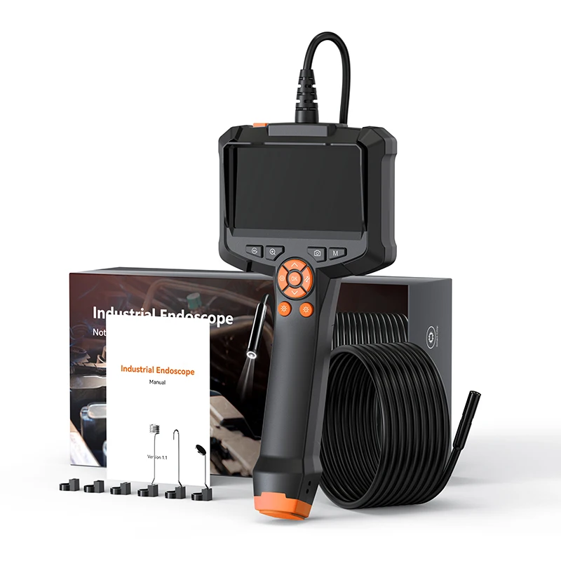 

China Made Pipeline Borescope Camera 8.5mm Rigid 1m Autofocus 4.3Inch Screen Industrial Sewer Inspection Car Maintenance Camera