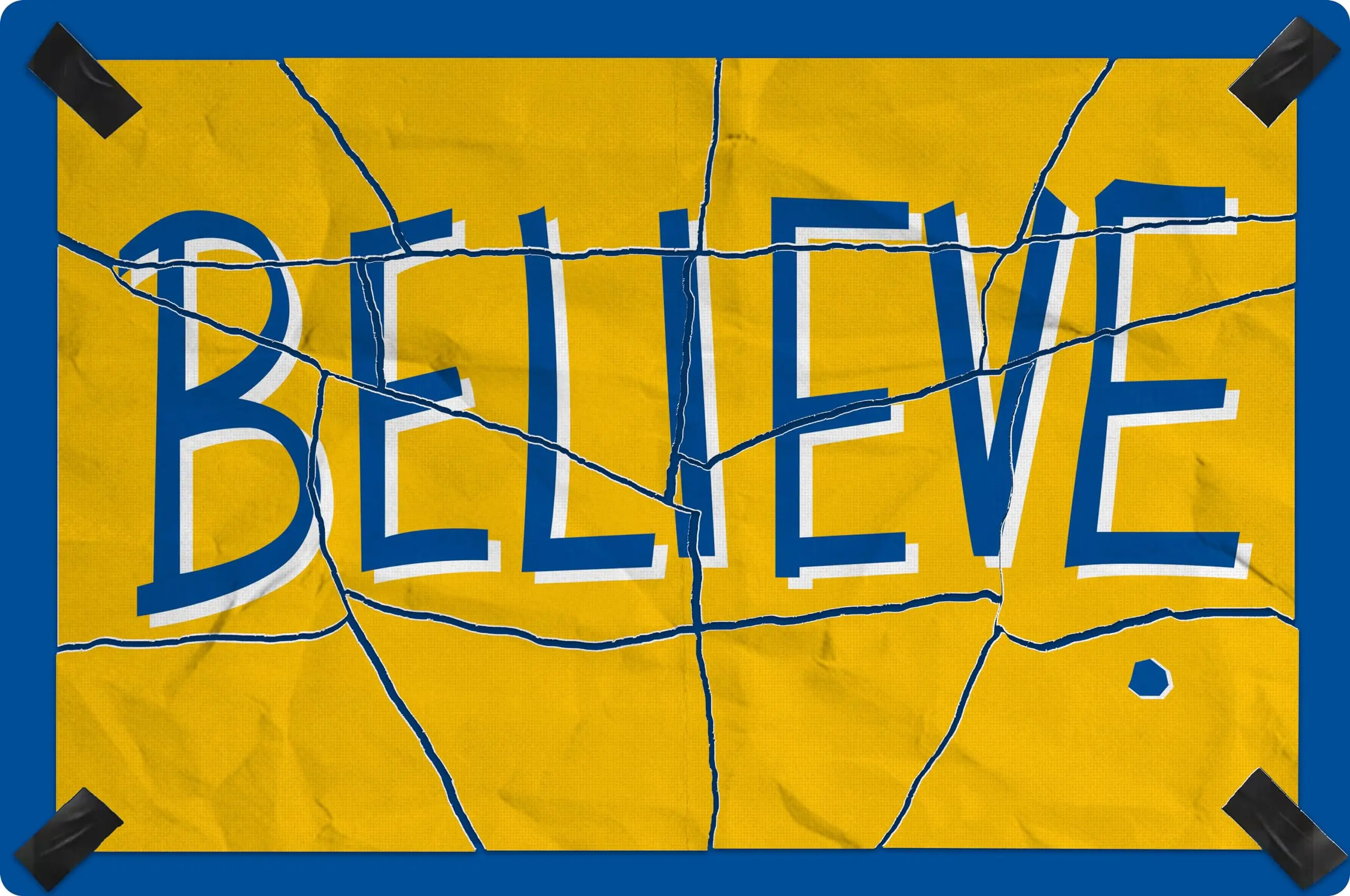 Flinelife Believe Sign, Torn Believe Sign 12 x 8, Believe Metal Motivational Wall Art Decor - Perfect for Fans sign