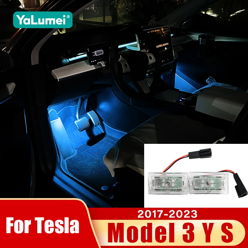 

For Tesla Model 3 Y S X 2017 2018 2019 2020 2021 2022 2023 Car Footwell Lamps Atmosphere Lights Interior Trim Accessories