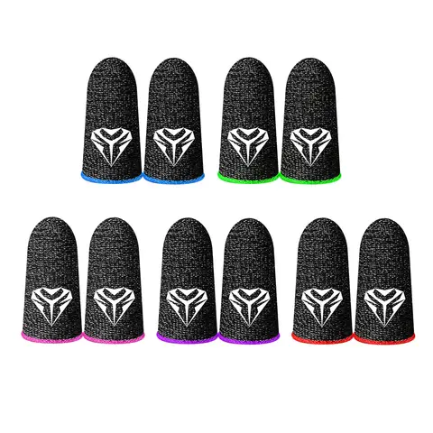 5/10 Pair For PUBG Gaming Finger Sleeve Breathable Fingertips Sweatproof Anti-slip Fingertip Cover Thumb Gloves For Mobile Game