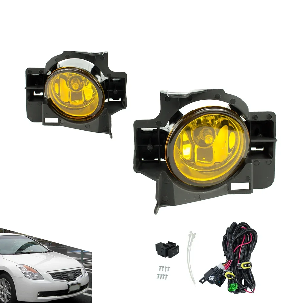

Противотуманные фары для Nissan Altima 2008-2009 2D Противотуманные фары с прозрачными дымовыми линзами Бампер Противотуманные фары Дневные ходовые огни