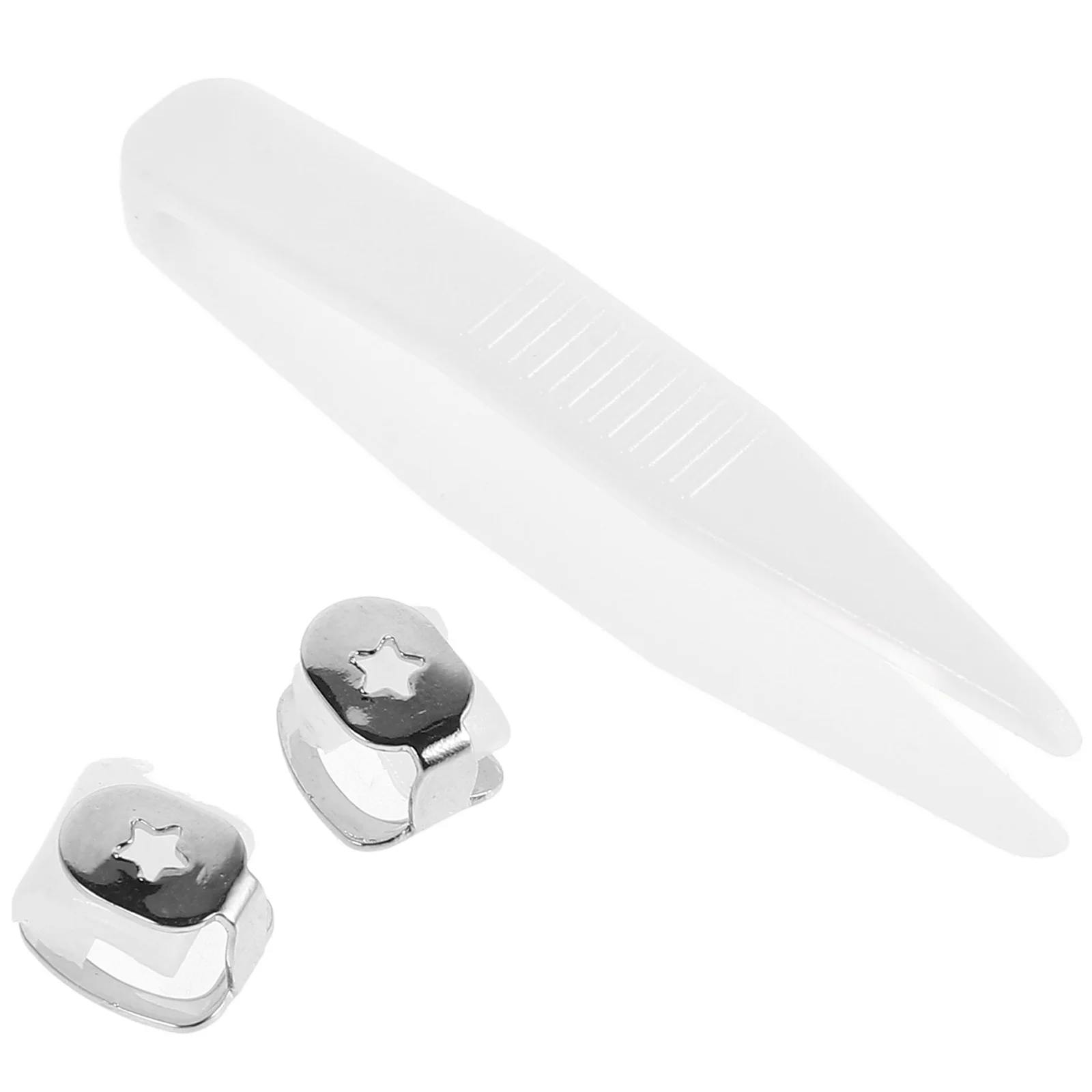 2 Pcs Tooth Silver Tooth Cap Hip Vampire Fangs Hop Grill Accessory for Halloween Cosplay Vampire Fangs Toy