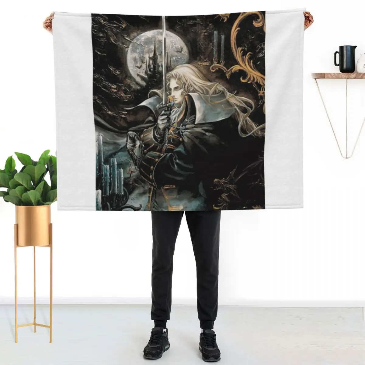 Castlevania Throw Blanket Extra Large Throw Flannel Thermal Summer Soft Plush Plaid Vintage Blankets