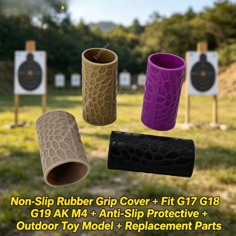 

Non-Slip Protective Rubber Grip Cover Fit G17 G18 G19 AK M4 Outdoor Toy Model Replacement Parts Anti-Slip