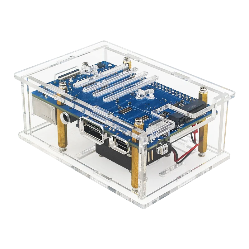 Orange Pi 4A Acrylic Case Transparent Protective Shell With Cooling Fan Optional For Orange Pi 4A