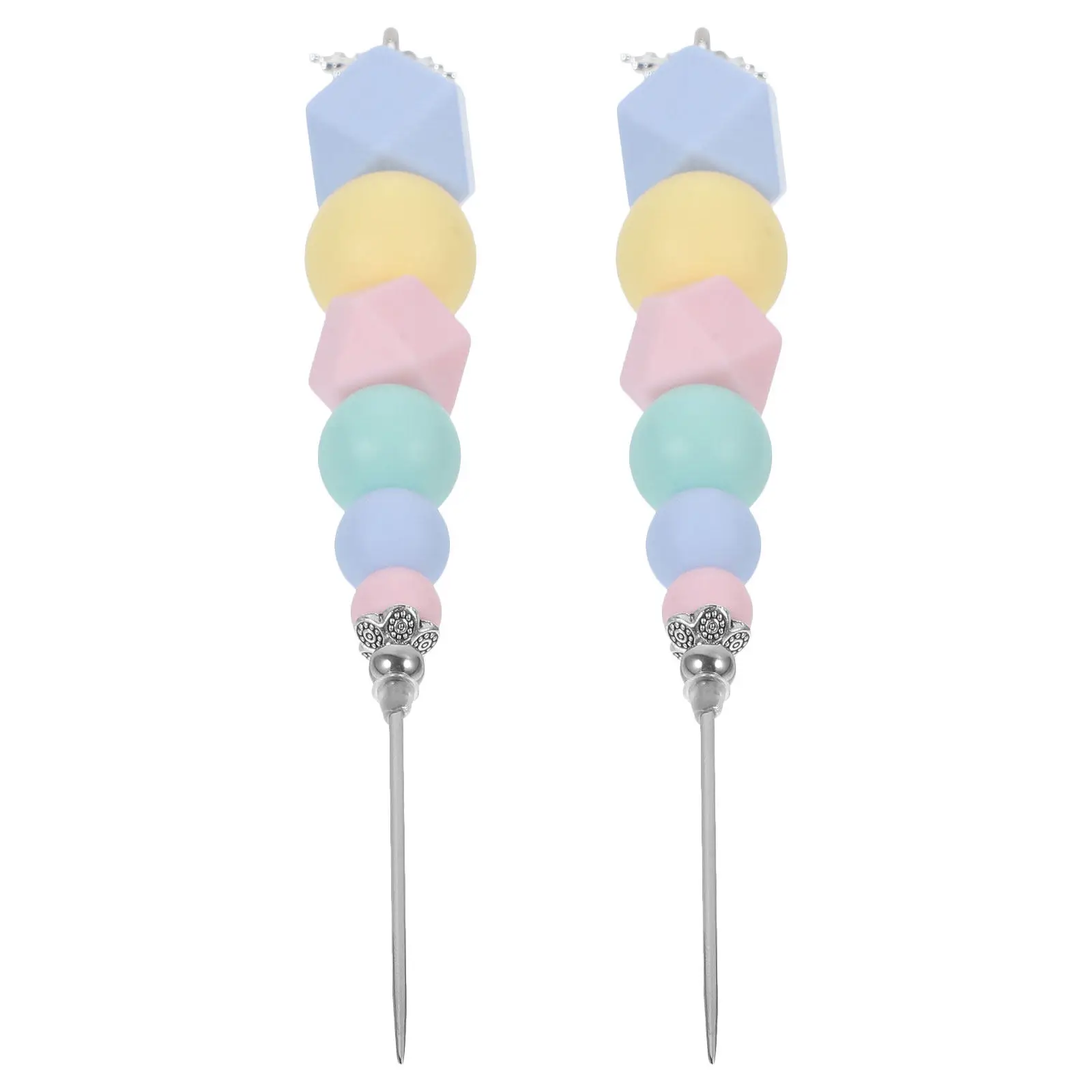 2Pcs Cake Scribe Needle Vibrant Color Design Sturdy Materials Reduce Hand Fatigue Perfect for Icing Patterns Sugar Stir Needle