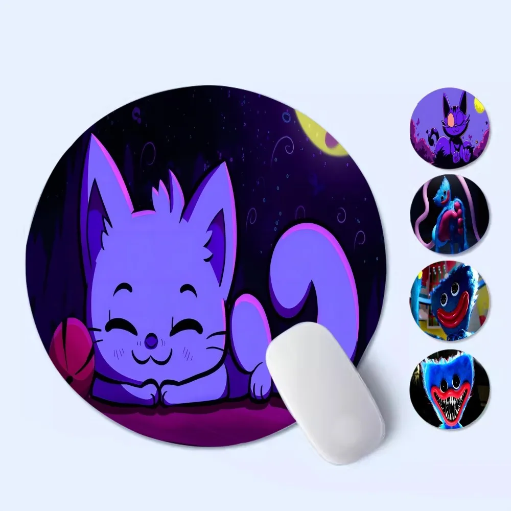 H-Huggy-W-Wuggy  Animation Round Keyboard Mat Table Mat Students Cabinet Gamer Desktop Mousepad Cup Mats Deskpad Home Decor