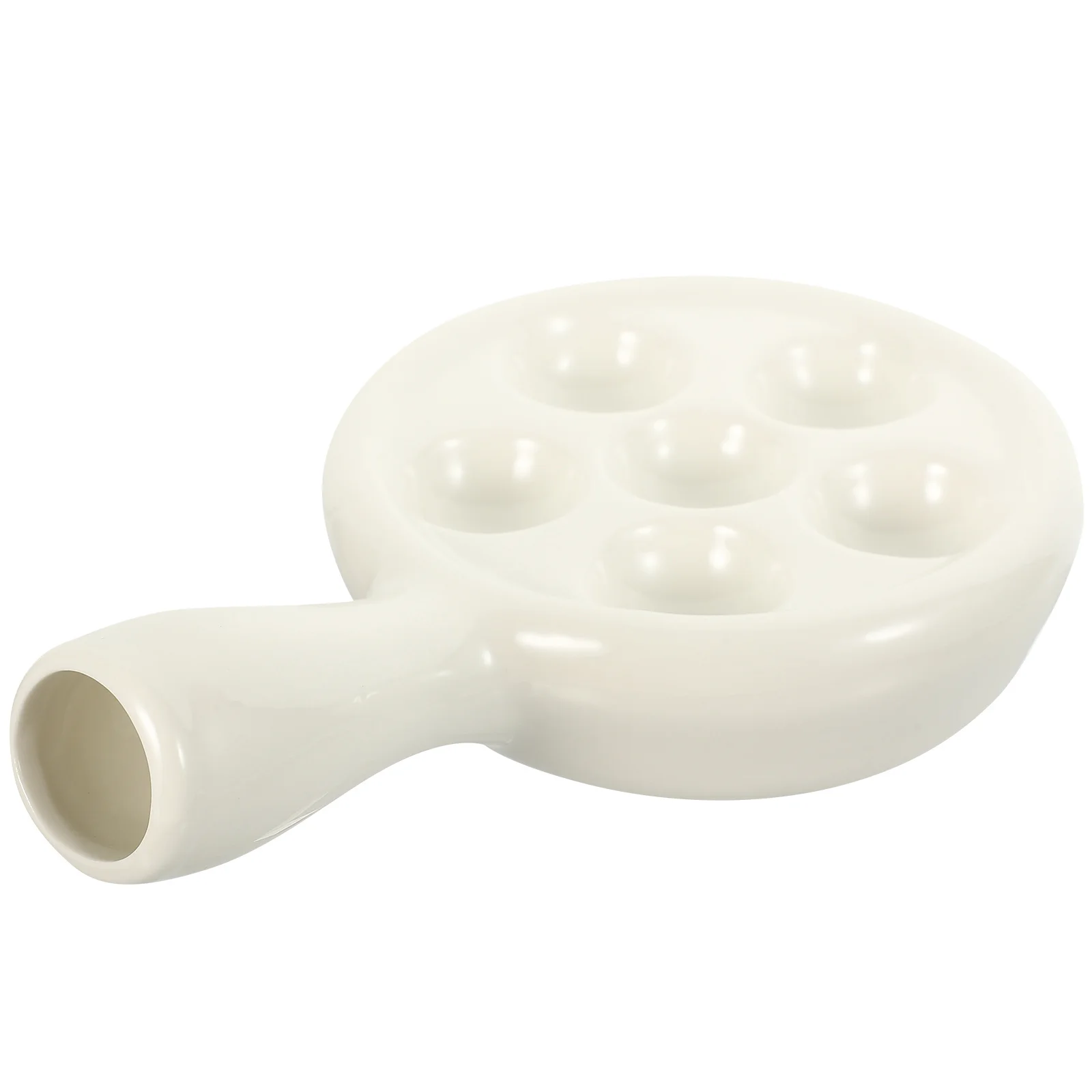 

Ceramic Escargot Plate 6 Holes Seafood Baking Dish Snail Shell Holder Non-Slip Oven Baking Tray for Kitchen Supplies