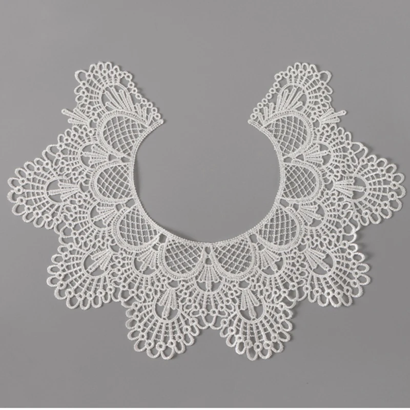 1Pc Embroidery Neckline Collar Lace Fabric, DIY Fake Collar For Sewing Supplies Crafts