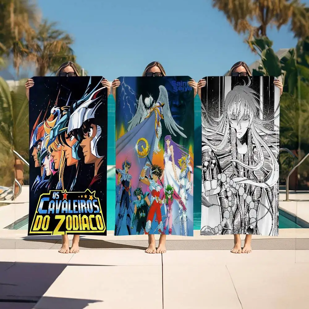 Shonen Anime Saint Seiya Microfiber Beach Towel Absorbent Quick dry Soft Yoga Swimming Resort Mountain Climbing Towel