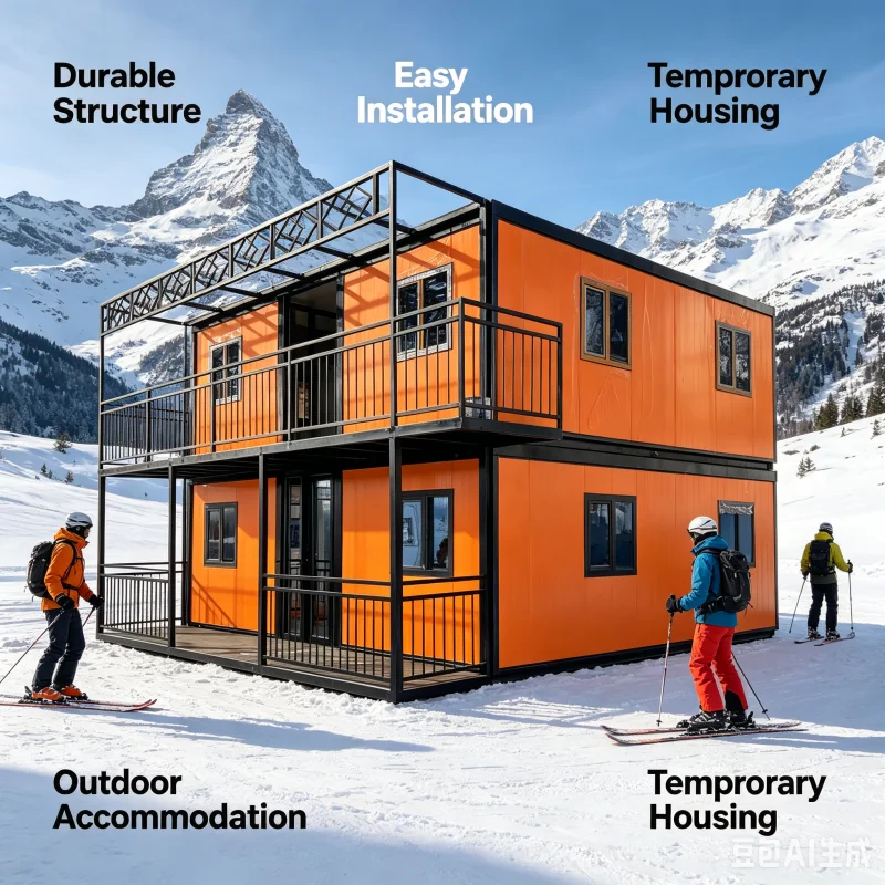 Luxury Modern Steel Sandwich Panel Modular Container House with Easy Install for Office Building and Farmhouse Use